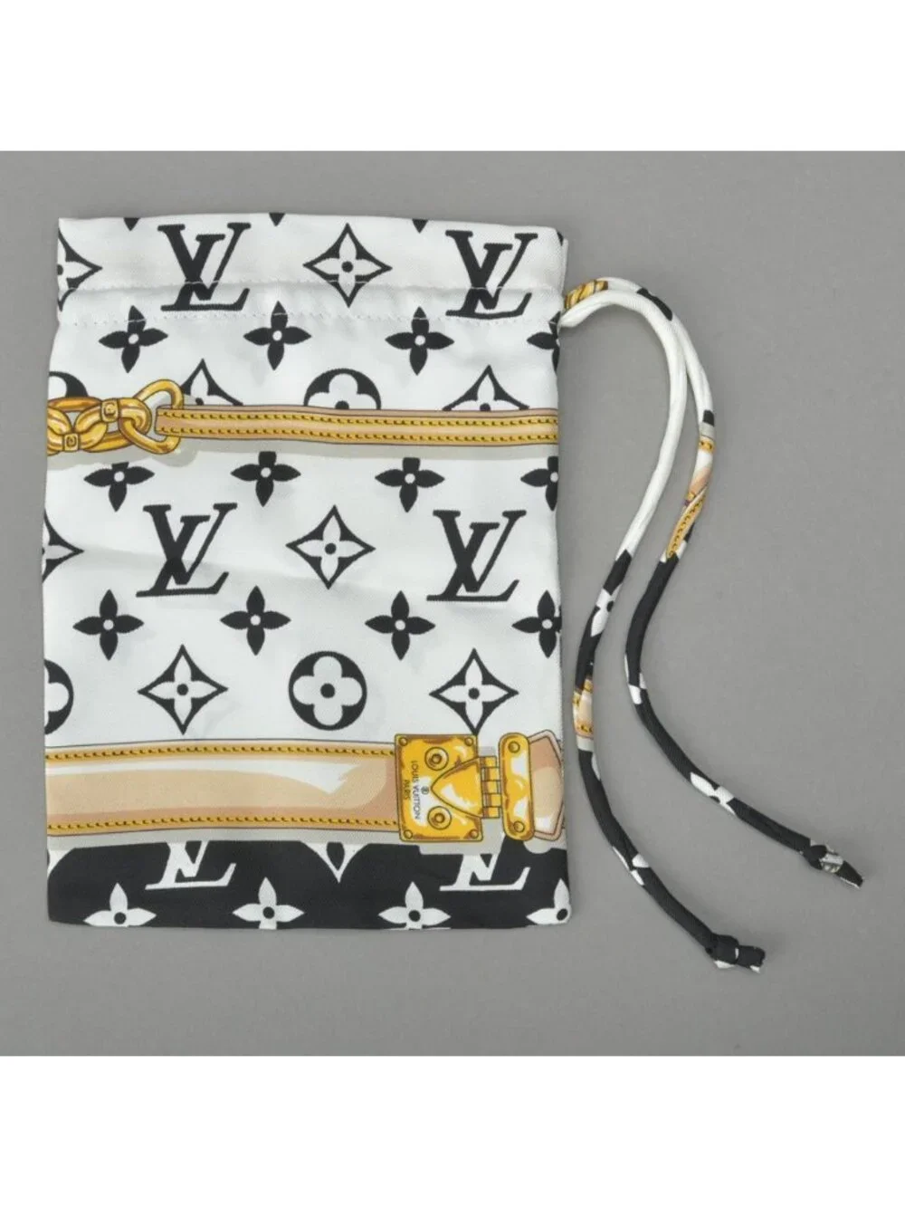 Louis Vuitton Mask Maille Black XL Embroidered Monogram Pouch